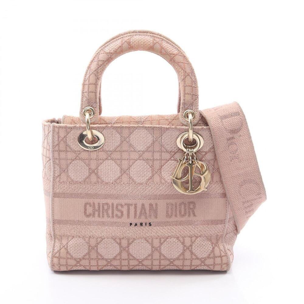 Christian Dior Dior LADY D-LITE Medium Cannage 2-Way Handbag, Canvas, Women's...